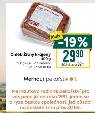Chléb žitný Merhautovo pekařství