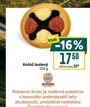 Koláč s náplní Pekárna Srnín