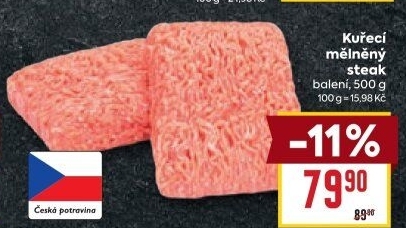 Kuřecí steak mělněný