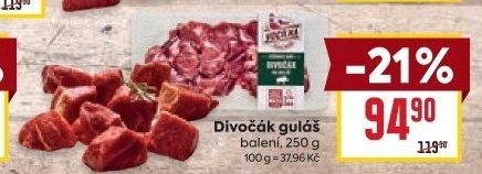 Maso na guláš z divočáka Vocílka