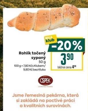 Rohlík točený Ospek