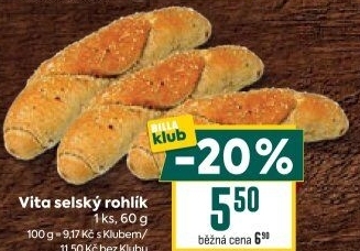 Rohlík Vita selský