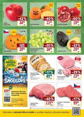 akční leták BILLA 29.10.2025-4.11.2025