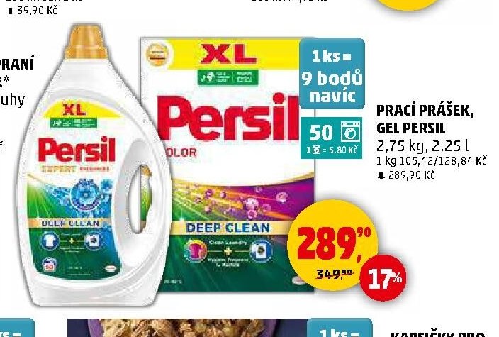 Prací prášek, gel Persil