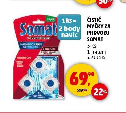 Čistič myčky za provozu Somat