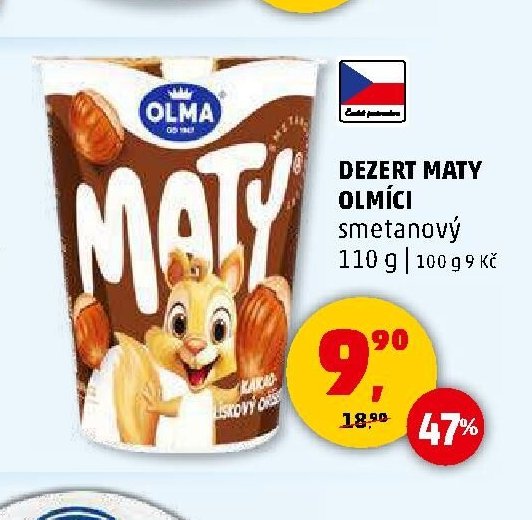 DEZERT MATY OLMÍCI smetanový