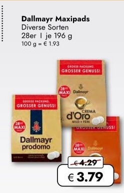 Kávové pody Dallmayr