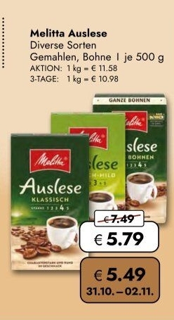 Zrnková káva Auslese Melitta