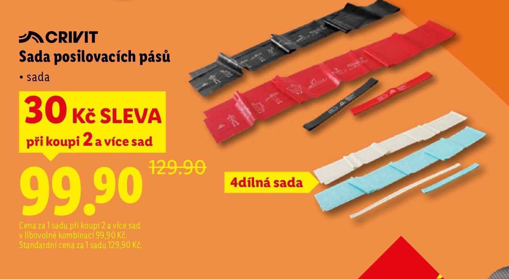 CRIVIT Sada posilovacích pásů