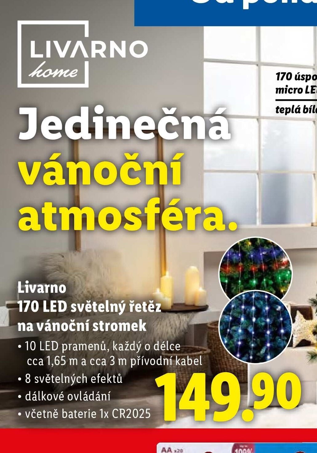 Livarno 170 LED světelný řetěz na vánoční stromek - Lidl akcniletaky.com