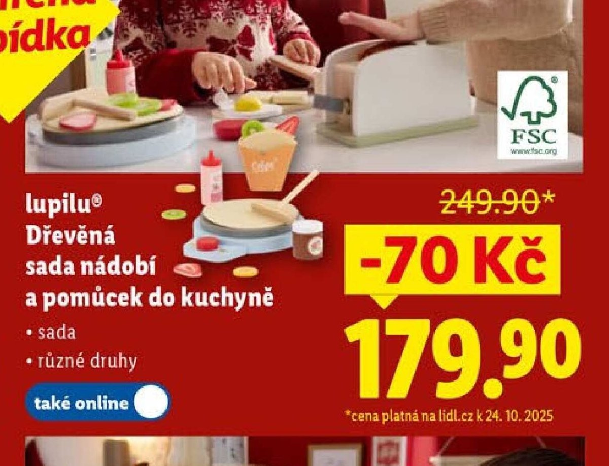 lupilu Dřevěná sada nádobí a pomůcek do kuchyně