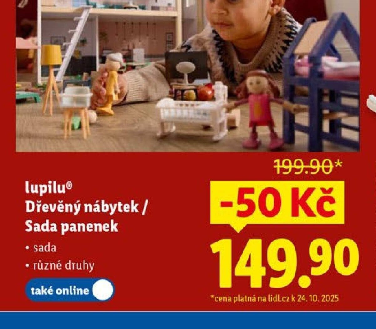 lupilu Dřevěný nábytek / Sada panenek