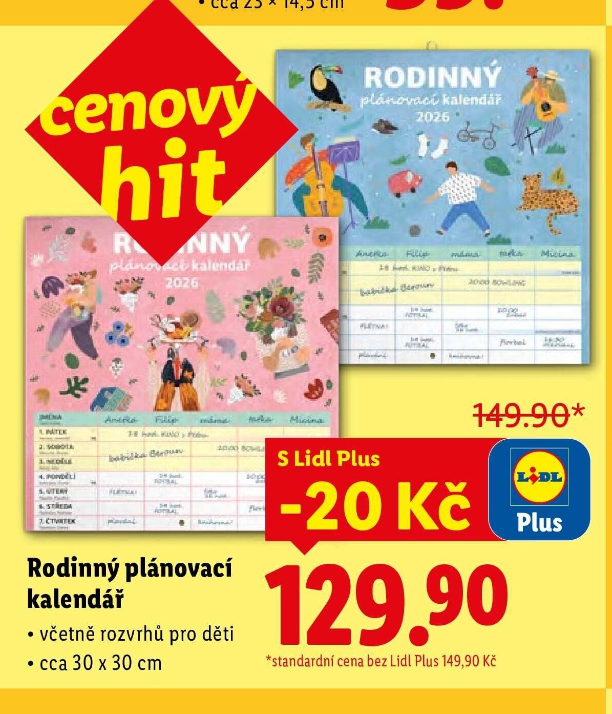 Rodinný plánovací kalendář