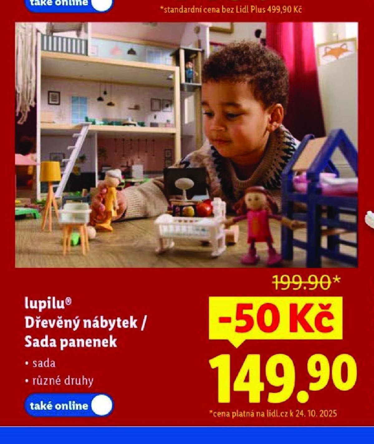 lupilu Dřevěný nábytek / Sada panenek