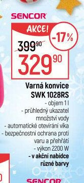 Varná konvice SWK 1028RS