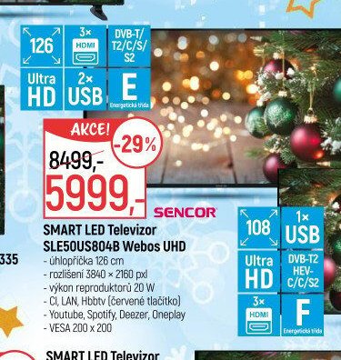SMART LED Televizor SLE50US804B Webos UHD