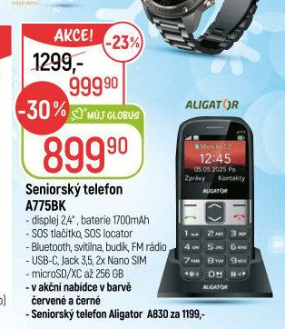 Seniorský telefon A775BK