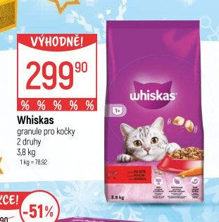 Whiskas granule pro kočky 3,8 kg