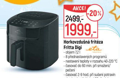 Horkovzdušná fritéza Fritta Digi Eta