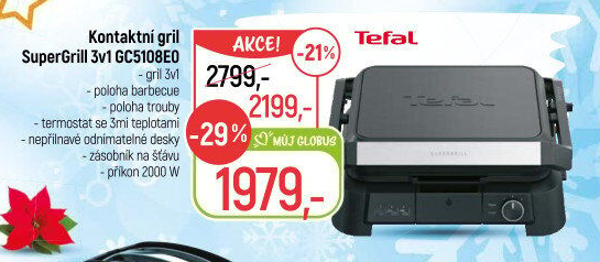 Kontaktní gril SuperGrill 3v1 GC5108E0 Tefal