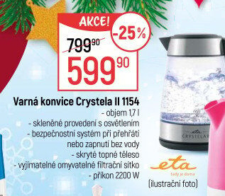 Rychlovarná konvice Eta Crystela II 1154