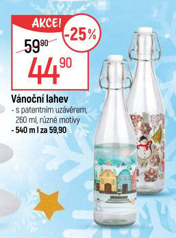 Skleněná láhev s patentním uzávěrem