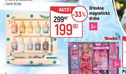 Dřevěná magnetická dráha