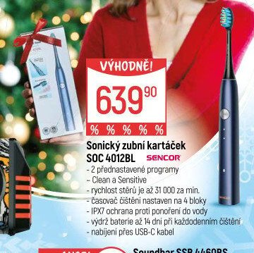 Sonický zubní kartáček SOC 4012BL