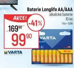 Baterie alkalické Longlife Varta