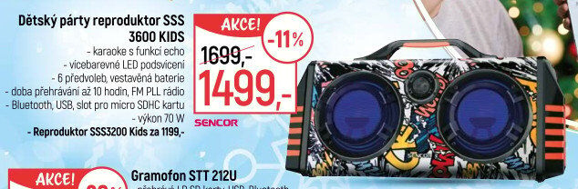 Párty reproduktor Sencor Kids SSS 3600