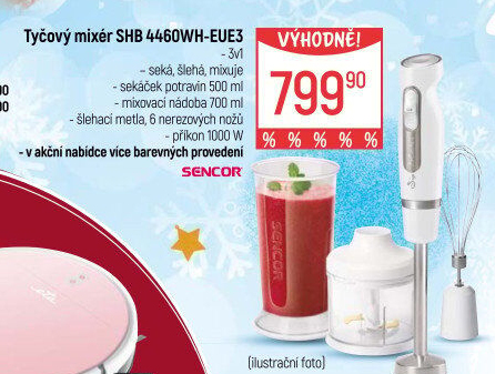 Tyčový mixér Sencor SHB4460WHEUE3