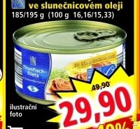 Tuňákové filety ve slunečnicovém oleji