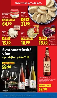 akční leták Lidl 6.11.2025-9.11.2025