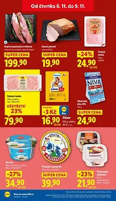 akční leták Lidl 6.11.2025-9.11.2025