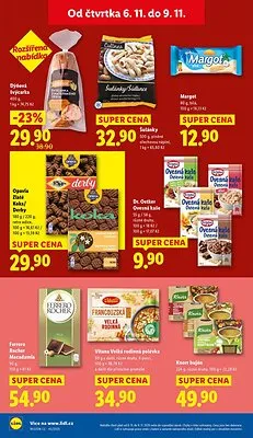 akční leták Lidl 6.11.2025-9.11.2025