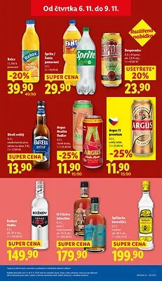akční leták Lidl 6.11.2025-9.11.2025