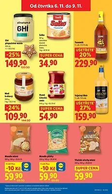akční leták Lidl 6.11.2025-9.11.2025