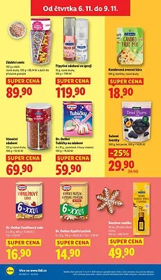 akční leták Lidl 6.11.2025-9.11.2025