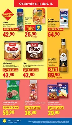 akční leták Lidl 6.11.2025-9.11.2025