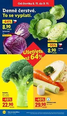 akční leták Lidl 6.11.2025-9.11.2025