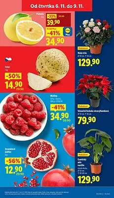 akční leták Lidl 6.11.2025-9.11.2025