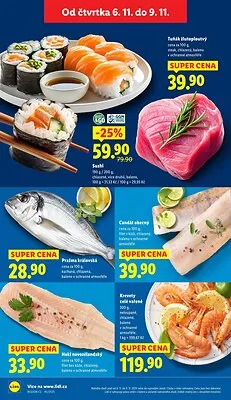 akční leták Lidl 6.11.2025-9.11.2025
