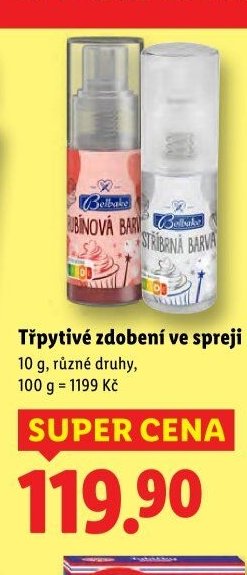 Třpytivé zdobení ve spreji