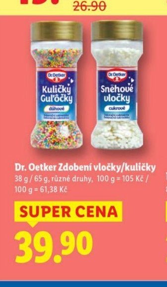 Dr. Oetker Zdobení vločky/kuličky - Lidl akcniletaky.com