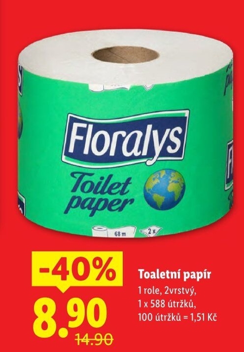 Toaletní papír 2vrstvý Floralys