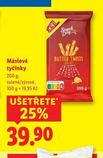 Snack Day Máslové tyčinky