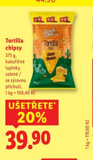 Snack Day Tortilla chipsy