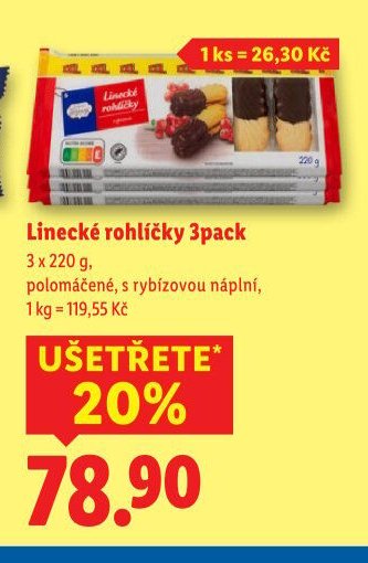 Linecké rohlíčky 3pack