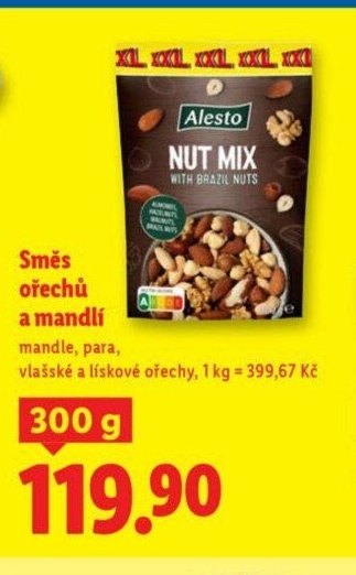 Směs ořechů a mandlí