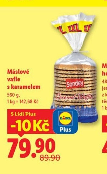 Máslové vafle s karamelem